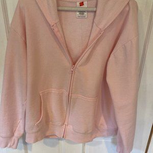 Hanes Pink Hoodie Sweatshirt-Size XL